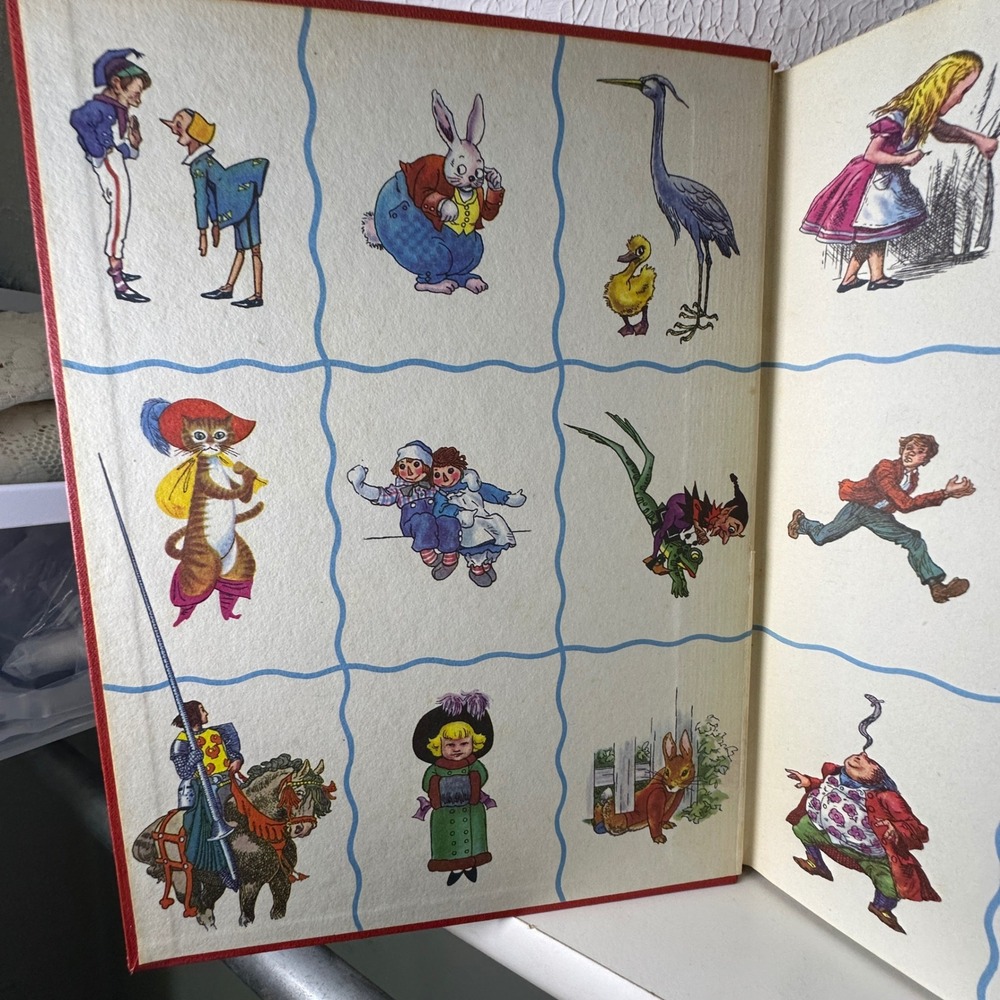 1955 The Illustrated Treasury of Children's Literature Grosset & Dunlap Red Gold - Picture 3 of 10